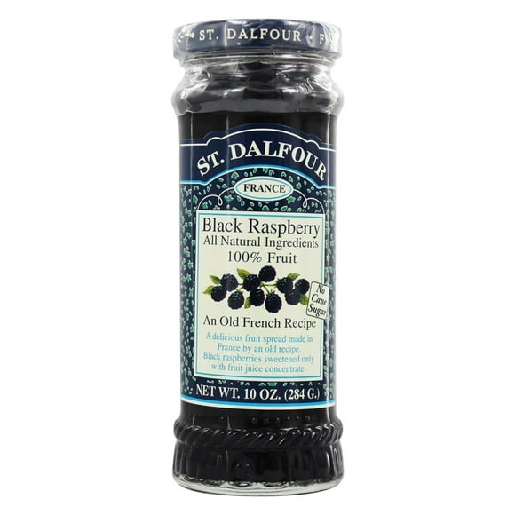 St. Dalfour - Fruit à Tartiner 100% Naturel Confiture Framboise Noire - 10 oz.