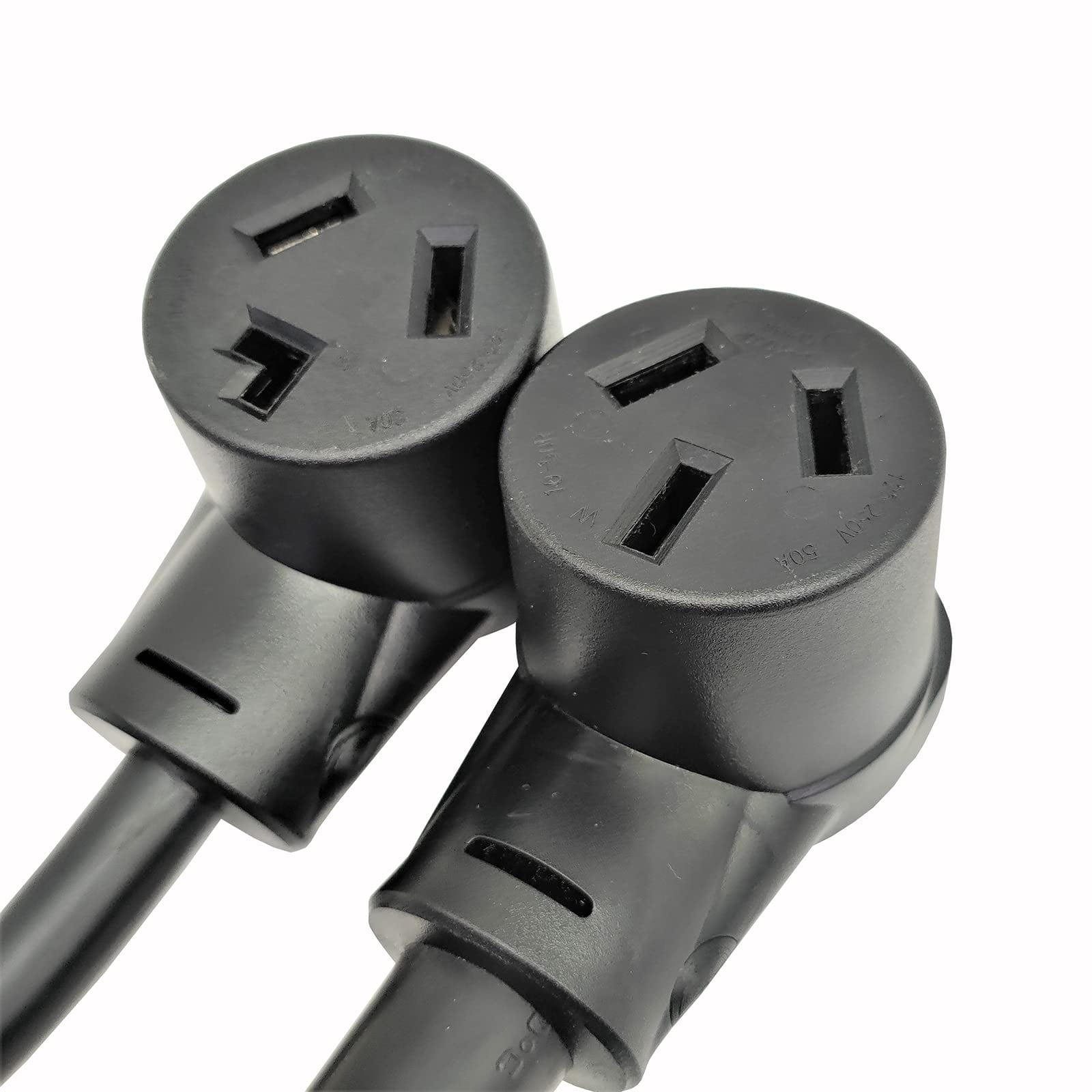Parkworld 68000 NEMA 10-50 Splitter Cord, Industrial Male Plug 10-50P to 10-30R and 10-50R outlets, 20 feet to 10-30 Female