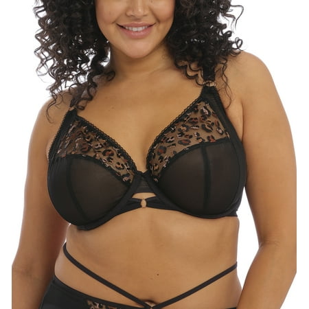 Elomi Namrah Bandless Plunge Underwire Bra (301335) 44FF Black
