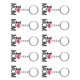thumbnail image 3 of Llavero Juego De 10 Llaveros De aleación Con Forma De Corazón Con Colgante De Metal De Diseño Familiar Para Llaves Y Decoración De Bolsos, Paquete Múltiple De Llaveros Para, 3 of 7