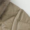 thumbnail image 6 of Women's Winter Thin Warm Jacket Coat Outerwear, Thermal Lightweight Casual Long Sleeve, Windproof Puffer Jacket for Cold Weather, Holiday Gift | CSEONE,Khaki XL, 6 of 9