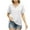 White, variant on JIUKE Tops for Women Dressy Casual Short Sleeve Shirts V Neck Solid Color Loose Fitted Plain Work Blouses