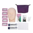 thumbnail image 1 of Kit de práctica de extensión de pestañas postizas con modelo de cabeza de entrenamiento profesional para principiantes, 1 of 14