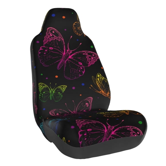 Vsdgher Butterfly for Automotive Seat Covers for Cars Trucks SUVs, Universal Fit Anti-Slip Bucket Seat Protector for Cars,Vehicle Seat Protector for Front Seats