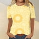 thumbnail image 4 of Blusas para las Mujeres Casual Impreso Cuello Redondo Manga Corta Camiseta Top, Tops Cortos para las Mujeres Primavera Verano, 4 of 4