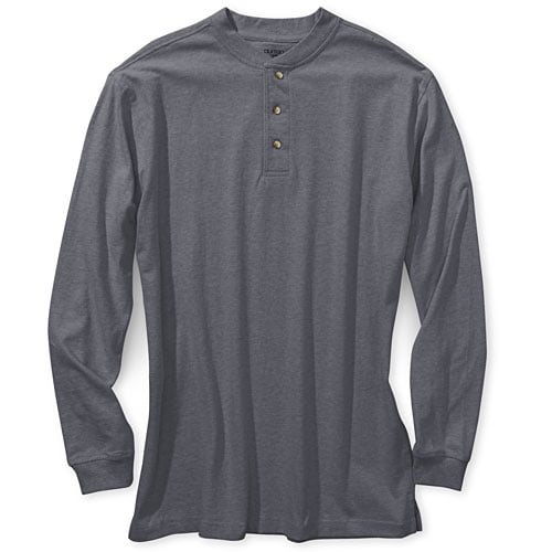 Puritan - Big Men's Long-Sleeve Henley Shirt - Walmart.com