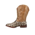 thumbnail image 3 of Roper Girls Glitter Leopard Square Toe Cowboy   Mid Calf Boots, 3 of 5