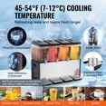 thumbnail image 3 of Dispensador de bebidas VEVOR Commercial, 4 tanques, 12 L, acero inoxidable, 3 of 9
