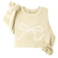 thumbnail image 4 of Wancir Women's Cute Bow Sweatshirt Plus Size Casual Long Sleeve Crew Neck Sweatshirts Fall Loose Fit Y2k Pullover Tops, 4 of 4