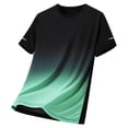 thumbnail image 2 of Big & Tall Men's Gradient Short Sleeve T-Shirts Quick Dry Workout Athletic Tees Running Shirts Moisture Wicking Ice Silk Cooling Tops Summer Basic, 2 of 4