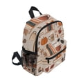 thumbnail image 2 of FORMRS School Backpack with Front Zippered Pocket 12" Student Travel Daypack, Fall Acorns Pattern, 2 of 6