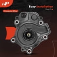 thumbnail image 3 of A-Premium Electric Engine Water Pump W/Gasket [ DOHC, 4Cyl. 1.5L 1.8L ] Compatible with Toyota & Lexus - CT200h 11-17, Prius 10-15, Prius V 12-17, Prius C 12-19, Prius Plug-In 12-15, for # 161A029015, 3 of 6