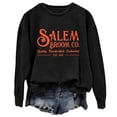 thumbnail image 3 of IDOCLOTHES Halloween Sweatshirts for Women Dressy Casual Salem Broom Co Printed Long Sleeve Halloween Sweaters for Women Oversized Tops Womens Fall Fashion Clothing Black, S, 3 of 4