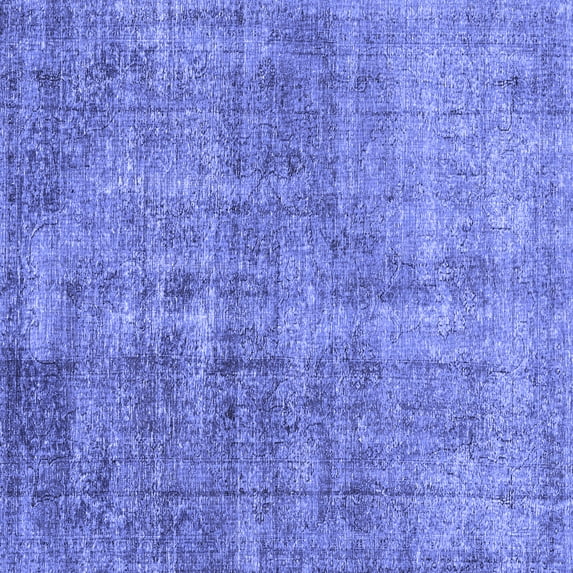 Ahgly Company Machine Washable Indoor Square Persian Blue Traditional Area Rugs, 6' Square