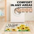 thumbnail image 5 of Sunflower Kitchen Rugs 2PCS Cushioned Anti Fatigue Yellow Vintage Floral Farmhouse Kitchen Mat for Floor Non Slip Waterproof Comfort Standing PVC Kitchen Rugs Set for Sink, Laundry Room, Office, 5 of 6