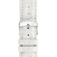 thumbnail image 3 of Morellato Amadeus Genuine Crocodile Leather Watch Strap - White - 18mm - Chrome-plated Stainless Steel Buckle - PELLI PREZIOSE Collection, 3 of 10