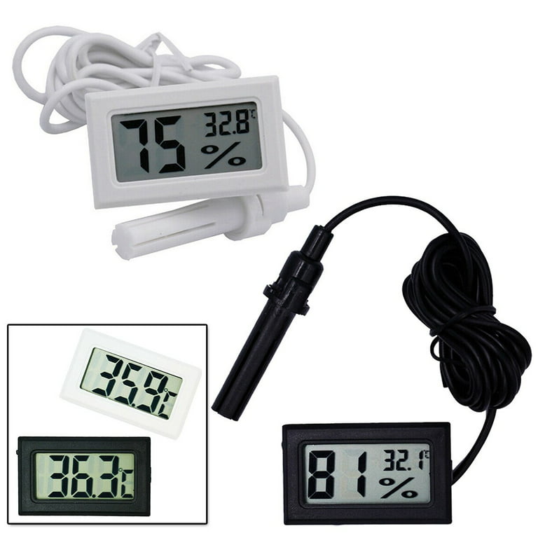 Reptile Thermometer 4-Pack Mini Digital Humidity Temperature Meters Gauge Indoor Hygrometer Thermometer AikTryee Hygrometer wiht Fahrenheit for