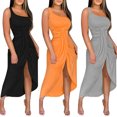 thumbnail image 1 of CEHVOM Robe Longue d'Été Sans Bretelles pour Femmes Robe de Plage Fendue Robe de Soirée Club, 1 of 2