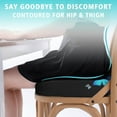 thumbnail image 3 of Premium Butterfly Pattern Memory Foam Seat Cushion Ergonomic Chair Pad for Office Chair, Car, Airplane & Bleachers Sciatica, Tailbone Hip & Back Pain Relief - Chair Cushion for Long Office Workers., 3 of 5