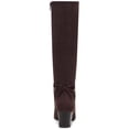 thumbnail image 3 of CHARTER CLUB Womens Chocolate Brown Flower Grommets Bow Accent Padded Jaccque Almond Toe Block Heel Zip-Up Boots Shoes 9 M WC, 3 of 3