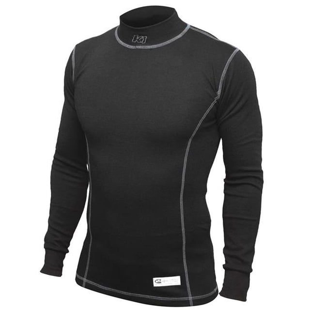 SFI 3.3 Precision Long Sleeve Undershirt, Black - Large