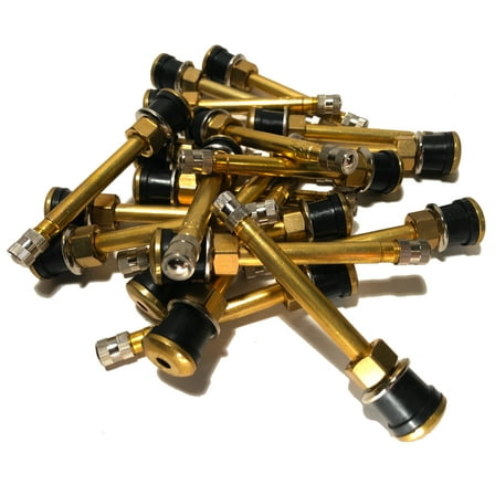 Twenty TR571 Straight Brass Clamp in Tubeless 3 3/8 inch inch Truck or Bus Valve Stems by TYK Industries