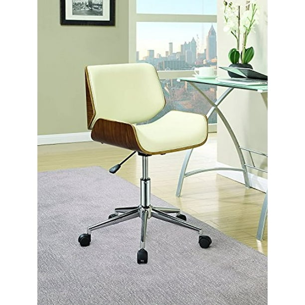 Coaster Home Furnishings 800613 Leatherette Office Chair, NULL, Ecru
