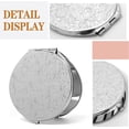 thumbnail image 7 of Vintage Metal Double-Sided 1x2 Handheld Travel Mirror That fits in Your Pocket Purse (Silver), 7 of 7