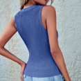 thumbnail image 5 of Women Summer Tops Women Fashion Casual Sleeveless Top Casual Knit Shirt Vest Round Neck Splice Tanks Top Dress Womens Business Tops for 3x for Dressy Camisole Crop Blue XL, 5 of 7