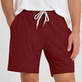 thumbnail image 3 of Mens Lounge Shorts Summer Elastic Waist Drawstring Straight Leg Relaxed Fit Casual Shorts with Pockets, 3 of 5