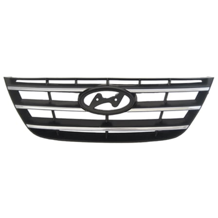 New Aftermarket  Black W/Chrome Molding Front Grille 863503K600 One Piece fits 2009-2010 Hyundai Sonata