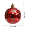 thumbnail image 4 of Christmas Ornaments 6Pcs 2.36" Christmas Colorful Ball Decor with Strings, Shatterproof Christmas Bulbs, Hanging Decorations for Xmas Tree, Holiday, Wedding, Party, 4 of 8