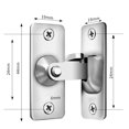 thumbnail image 2 of Cerradura de puerta corredera angular, tornillo de seguridad para el hogar, accesorios de Hardware para muebles, 2 of 6