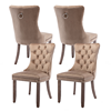 Khaki, variant on Bocarali Modern Upholstered Dining Chairs Set of 4, Velvet Kitchen Dining Room Chairs with Nailhead Trim for for Living Room, Bedroom