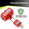 thumbnail image 4 of Bloqueo de Enchufe para Kit de Etiqueta de Bloqueo, Bloqueo de Cable de Enchufe de 110 Voltios y 220 Voltios, Cubierta de Bloqueo de Enchufe Eléctrico Rojo B, 4 of 5