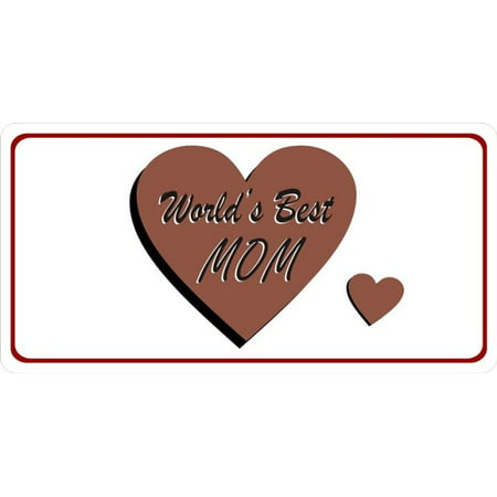 Worlds Best Mom Hearts Photo License Plate (The Best License Plates)