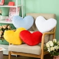 thumbnail image 6 of Lssam Heart Shaped Pillow - Ultra Plush Velvet Cover Soft Throw Cushion - Perfect Valentine's Day Decorative Gift for Sofa Bed Living Room or Office Chair - 7.87 Inch Cozy Accent Pillow, 6 of 9
