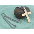 thumbnail image 5 of HZMAN Men's Stainless Steel Jesus Christ Crucifix Cross Lord's Prayer Pendant Necklace (Gold), 5 of 9