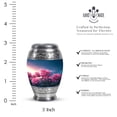 thumbnail image 2 of JAGASY Pink Rose Urn for Human Ashes Keepsake - Sunset Small Urn for Ashes Adult Male - Blue Miniature Cremation Urns - Flowers Decorative Funeral Urns for Mom & Dad - (3 Inch), 2 of 7
