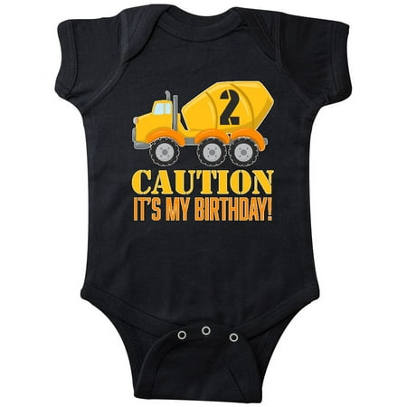 

Inktastic 2nd birthday construction truck cement mixer - 2 years old Gift Baby Boy or Baby Girl Bodysuit