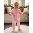 thumbnail image 5 of RUINIXCW Toddler Baby Girl Gingham Plaid Pajamas Set Christmas PJS Girl Spring Fall Winter Sleepwear Long Sleeve Button UP Shirt Pants Set Loungewear, 5 of 10