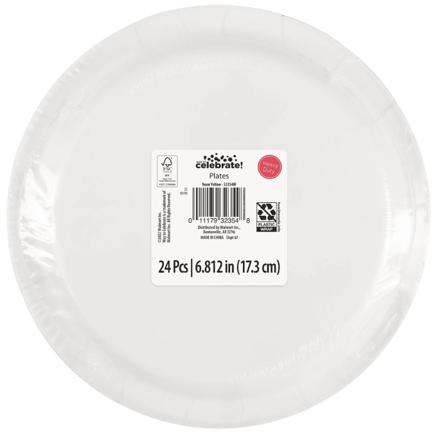 20CT 9IN Yellow Dinner Paper Plates by Way To Celebrate