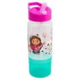 thumbnail image 2 of Botella Plástico Infantil con Popote Plegable, Agarradera y Contenedor, Diseño Gabbys DollHouse, Personajes Animados, Capacidad 550 ml, Rosa, 2 of 5