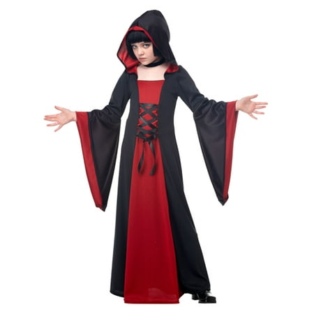 Red Hooded Robe Girls Vampire Halloween Costume