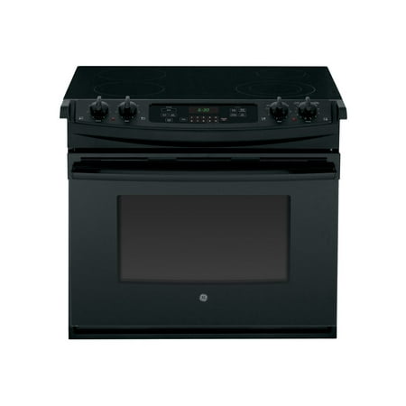 GE - 4.4 Cu. Ft. Self-Cleaning Drop-In Electric Range - Black