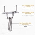 thumbnail image 3 of Ceiling Hook - 2 Pieces Heavy Duty Hooks for Concrete/Wood, 450kg Load Capacity, 3 of 7