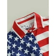 thumbnail image 5 of Bagilaanoe 4th of July Dress forToddler Baby Girl Star Stripes Print Short Sleeve Shirt Dresses with Belt 12M 24M 3T 4T 5T 6T Kids  Independence Day Clothes, 5 of 7
