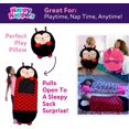 thumbnail image 3 of Happy Nappers Pillow & Sleepy Sack 31440- Comfy, Cozy, Compact, Super Soft, Warm, All Season, Sleeping Bag with Pillow- Large 66” x 30”, Ladybug (Red) - NEW, 3 of 5