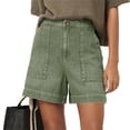 thumbnail image 2 of Summer Women High Waisted Casual Denim Shorts Denim Shorts Wide Leg Shorts with Pockets, 2 of 6