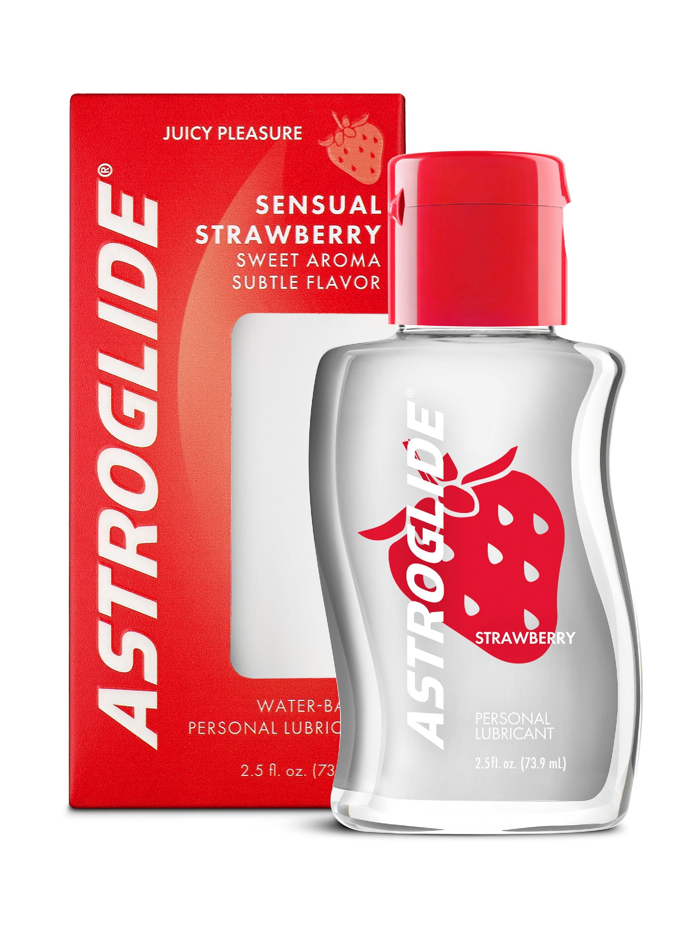 Astroglide Sensual Strawberry Liquid, Water Based Personal Lubricant, Strawberry Flavored, 2.5 oz